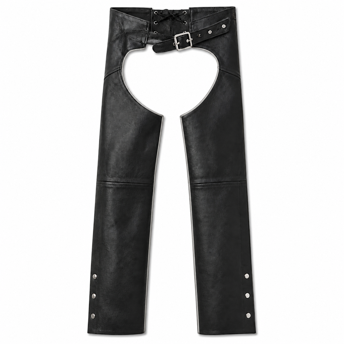 PLAIN CHAPS BLK W10 — studio product photo