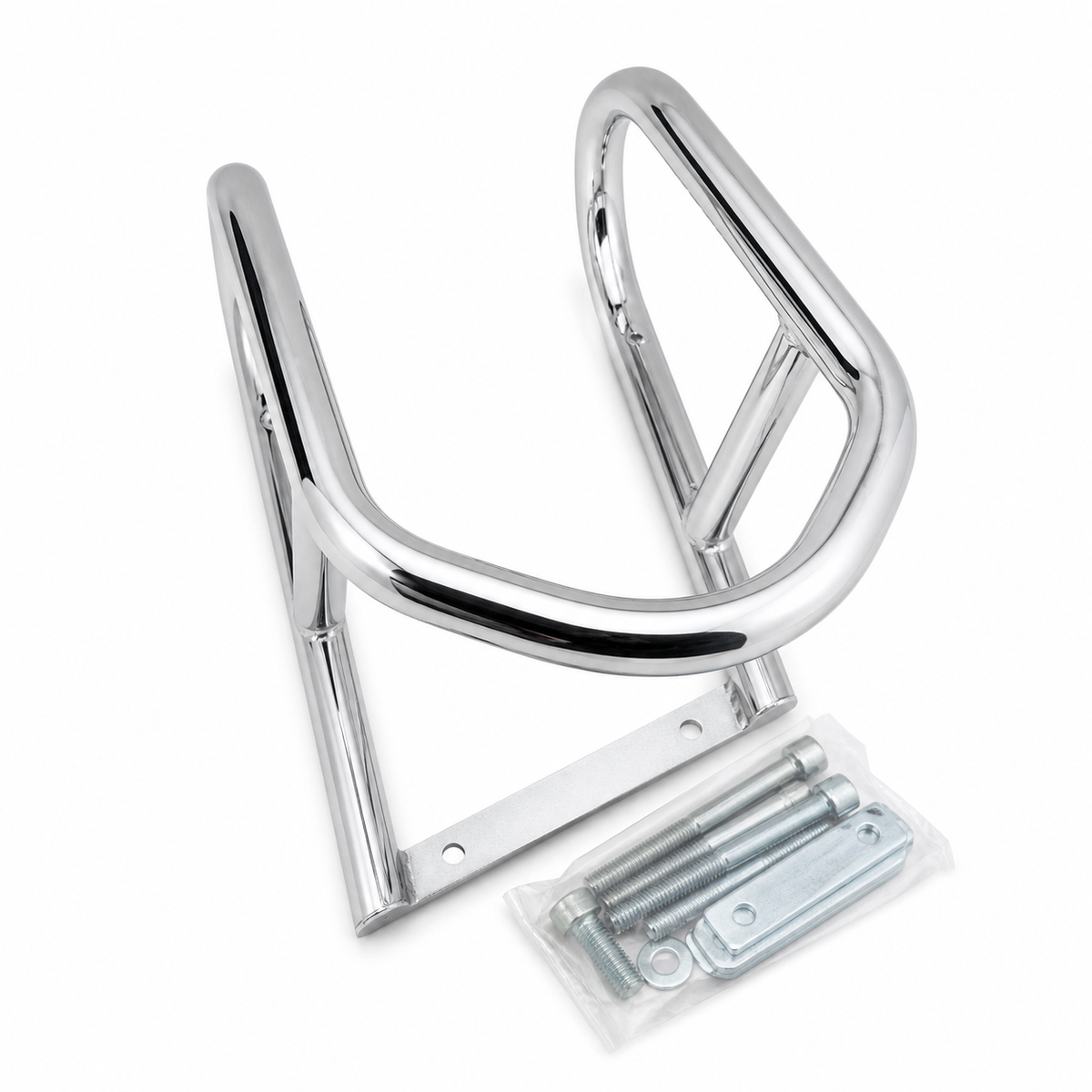WHEEL CHOCK/3 1/2"CHROME — studio product photo