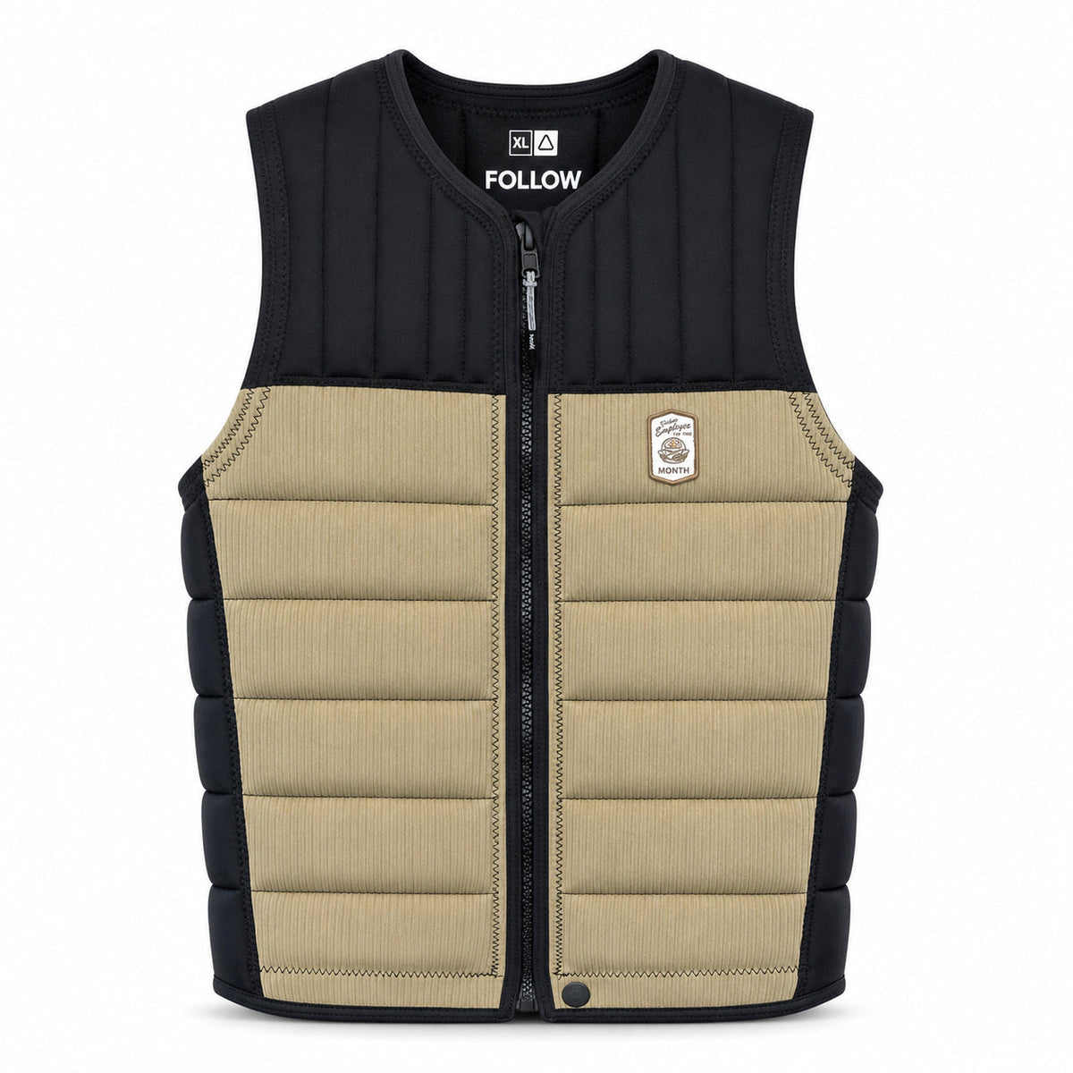 Follow Employee of the Month Impact Vest — Khaki/Black - XL — front view