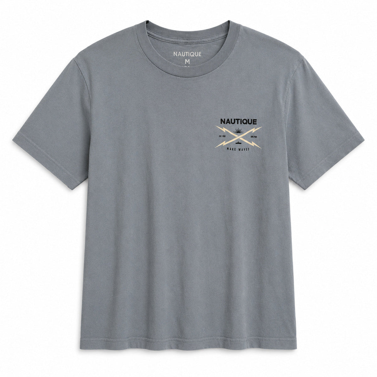 Nautique Make Waves Tee — Slate Blue/Gray - Medium — front view