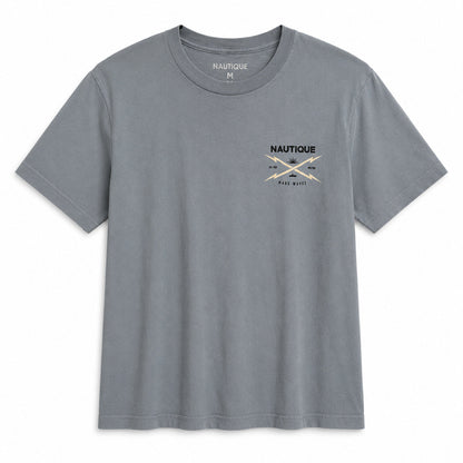 Nautique Make Waves Tee — Slate Blue/Gray - Medium — front view