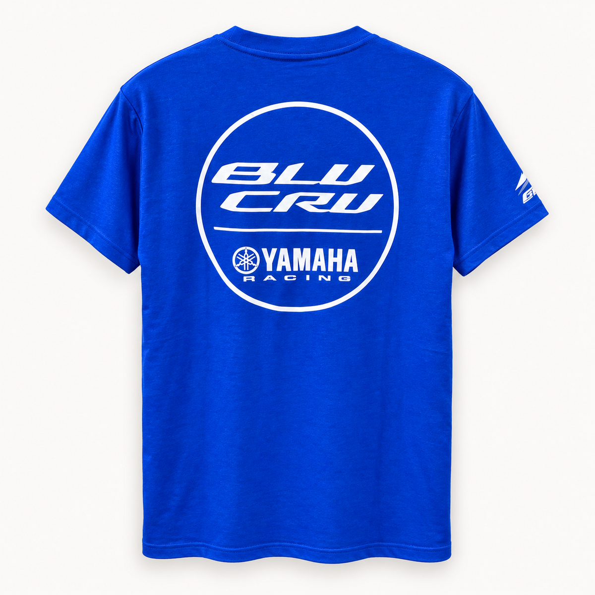 Yamaha Blu Cru Front/Back T-Shirt - Blue