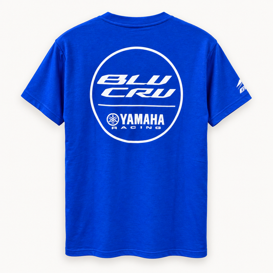 Yamaha Blu Cru Front/Back T-Shirt - Blue